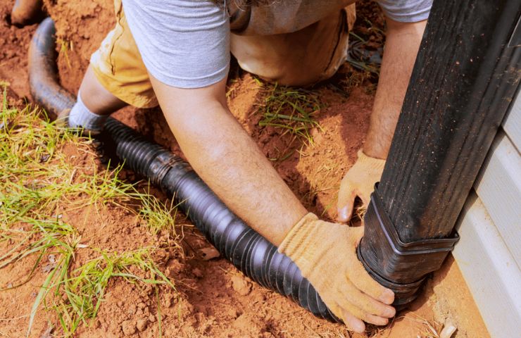 Naperville Gutter Pros technician on site